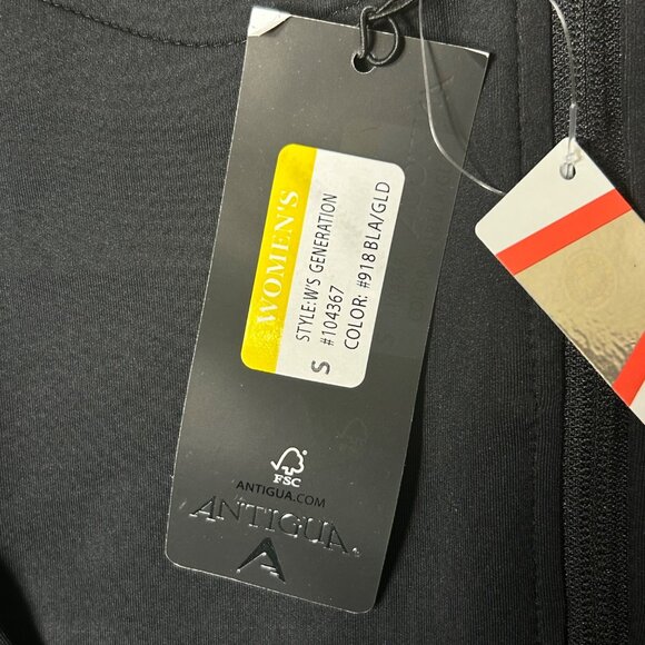 VCU Rams Full Zip Jacket Womens S Black Antigua Virginia Commonwealth University - Picture 11 of 14